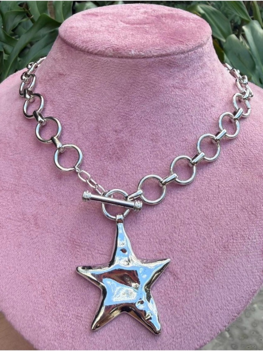 Silver Star Pendant Chain Necklace - Women's Jewelry